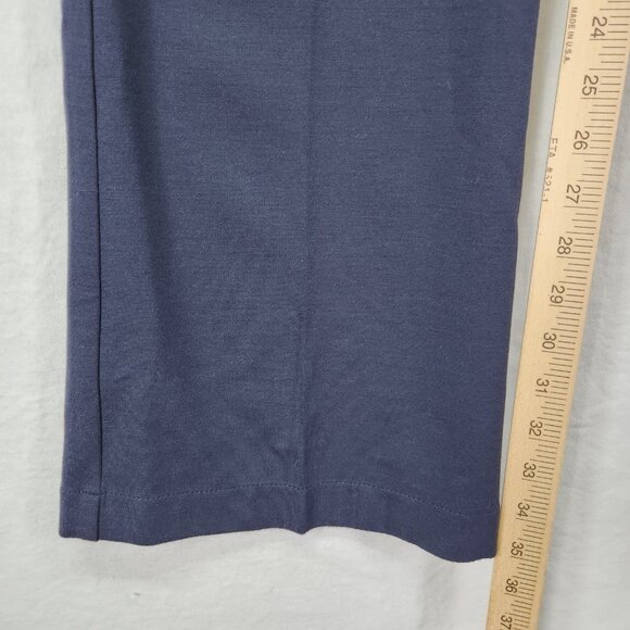Theory Dress Pants Womens 10 Flared Leg Blue Chino Stretch Low Rise - Picture 5 of 14